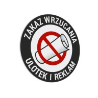 Zákaz vylepovania letákov a reklám - nálepka 10x10