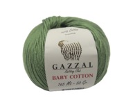 Priadza GAZZAL BABY COTTON, ZELENÁ farba 49