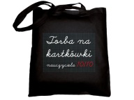 ČIERNA BAVLNA TAŠKA ŤAŽKÝ DEŇ UČITEĽOV