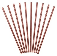 PAPIEROVÉ SLIMKY, RUŽOVÉ ZLATO, 10KS, 19CM, BAKALÁRSKA VEČIERKA
