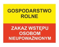 VSTUP NA POĽNOHOSPODÁRSTVO ZAKÁZANÝ! - DOSKA