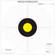 STRELECKÉ CIFERENKY 100 ks 14x14 cm Žltý stred
