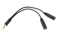 AUDIO rozbočovač Jack 3,5 zástrčka / 2x zásuvka (1855