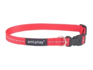 amiplay Reflective M reflexný golier, červený