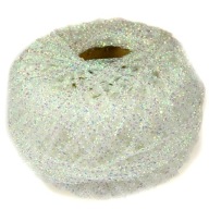 GLITTER struna 2,5mm 50mB ROLL BIELY OPÁL
