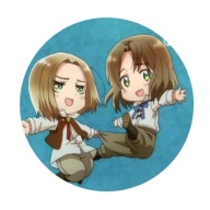 Anime Hetalia Poľsko a Litva špendlík 58 mm
