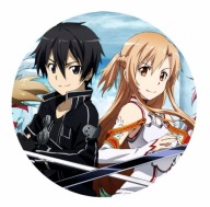 Sword Art Online SAO Kirito a Asuna 58mm kolík