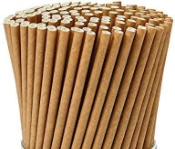 RÚRY z ECO KRAFT PAPIERových slamiek 6mm 20cm 100 kusov