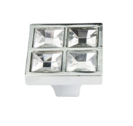 KĽÚČKA CRYSTAL SQUARE CHROME Nábytková kľučka 24 mm