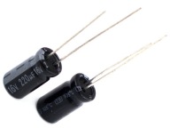 KONDENZÁTORY 220uF / 16V (6x12mm) NÍZKE ESR 5 KS