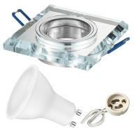Sada GLASS halogénového svietidla kw+ LED GU10 6,5W