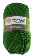 100g hrubá akrylová priadza YarnArt Nórsko zelená 248