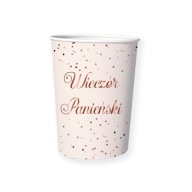 Pastelovo ružové poháre na Valentína - 6 ks