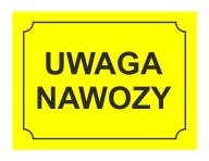 POZOR HNOJIVÁ! - VÝSTRAŽNÁ TABUĽKA
