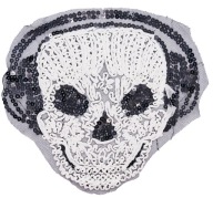 SKULL flitre Nášivka čierna