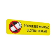 Prosím nevkladajte letáky a inzeráty - nálepka 3x11