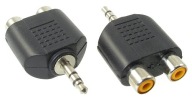 Rozbočovač 3,5 mm jack konektor do 2x RCA zásuviek 3419