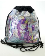 Strong Sack Bag Batoh Školský hologram MERMAID