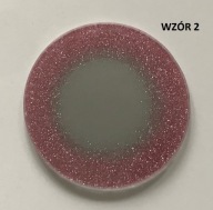 Okrúhly zrkadlový podnos, ružový stojan, 10 cm
