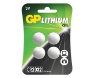 4x Lítiová batéria GP CR2032 3V 220mAh mincová