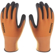 PETRAX Nylonové latexové pracovné rukavice, 2 páry, veľkosť 9