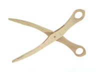 Nožnice, kliešte, DREVENÉ chápadlo na grilovanie, 28 cm