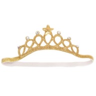 CROWN Čelenka do vlasov s gumičkou, ZLATÁ farba