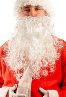 Santa Claus Mikulášska brada a fúzy biele