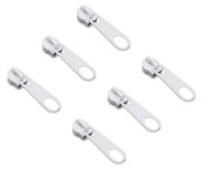 Kovový jazdec na zips 3mm biely 100
