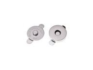 Kožená spona, magnet na tašku, 18 mm, nikel