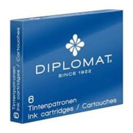 Náplne na perá DIPLOMAT 6 ks, MODRÉ