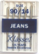 STROJOVÉ IHLY do JEANS veľkosť 90 - 5 ks - Klasse