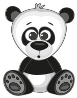 FÓLIOVÁ NÁLEPKA NA OKENNÝ NÁBYTOK ZRKADLO MEDVEĎ PANDA