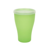 Plastový pohár s vrchnákom na zelenú 0,5L