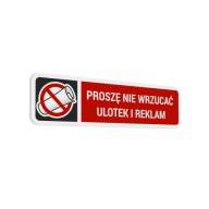 Prosím nevkladajte letáky a inzeráty - nálepka 3x11