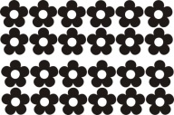 Nálepky na bicykel FLOWERS STARS DOTS HEARTS