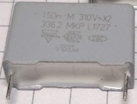 Kondenzátor 150nF /310V~ MKPX2 L17 0,15uF 10ks.