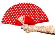 PIN-UP ventilátor s bodkami POLKA Style 50. a 60. roky 20. storočia