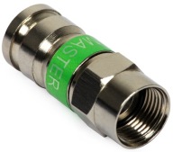 Zástrčný kompresný konektor F 113 Konektor RG-6 Zelený