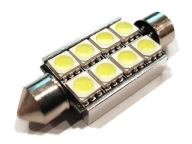 ŽIAROVKA 8 LED 5050 SMD TRUBKA 42mm C5W C10W KANBUS