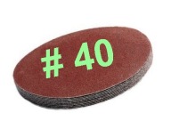 Kotúč brúsneho papiera na suchý zips 125 mm 50 kusov #40