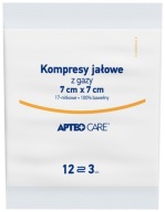 STERILNÉ KOMPRESY GAAS 7 X 7 CM APTEO CARE 3 KS