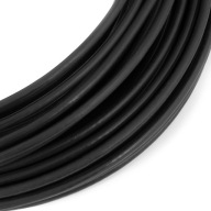 Oceľové lano z PVC, čierne, 3/6mm, 1x19, 1m