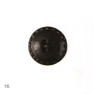 15. KOŽENÉ GOMBÍKY _ HNEDÉ, 19 mm _ 1 ks