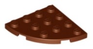 LEGO okrúhly tanier 4X4 HNEDÁ Č