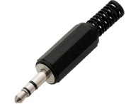 3,5 mm jack konektor, samčí konektor pre stereo slúchadlá