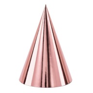 ROSE GOLD narodeninové čiapky, ružové zlato, 6 ks