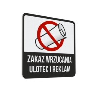 Zákaz vylepovania letákov a reklám - nálepka 10x10