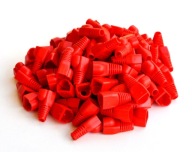 Kryt zástrčky 8p8c RJ-45 RJ45 100ks červený
