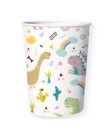 Papierové kelímky 250ml 6ks narodeninové DINOSAURY hit